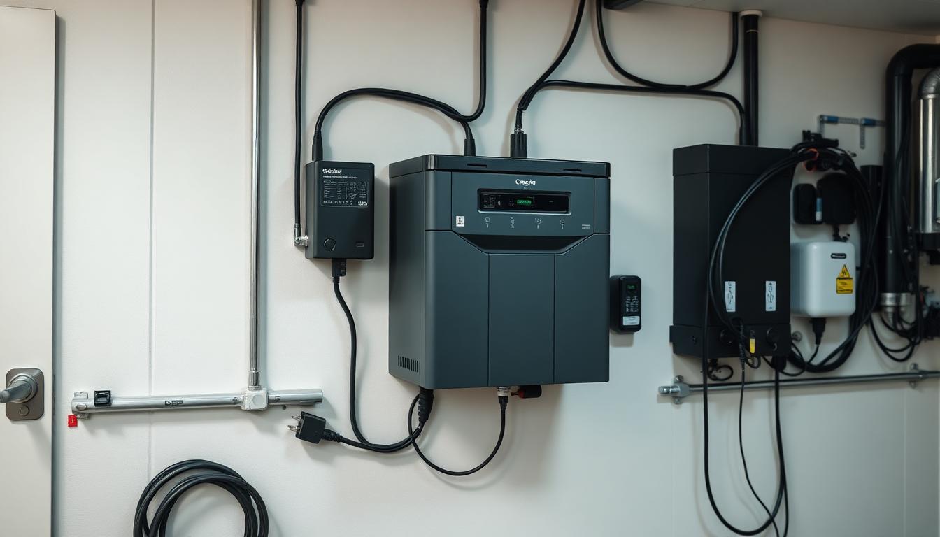 Batteriespeicher in einem trockenen Technikraum montiert